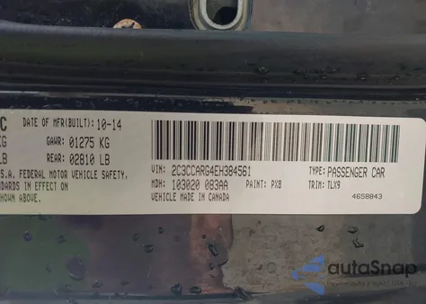 2014 Chrysler 300 from USA, damaged, VIN 2C3CCARG4EH384561